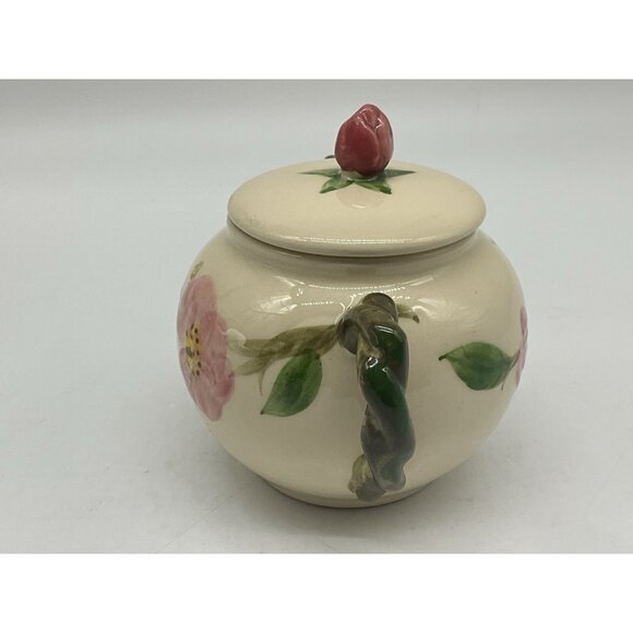 Desert Rose England Creamer and Sugar Bowl Vintage Set by Fransican Earthenware - Picture 14 of 16